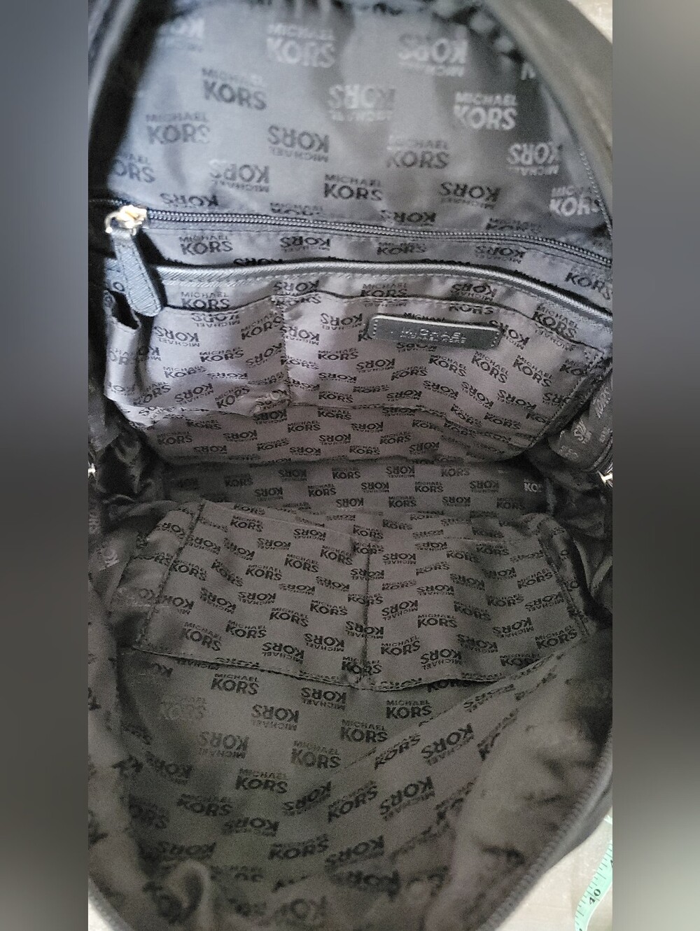 Michael Kors Black Nylon Backpack with Gold Accents - Picture 12 of 16